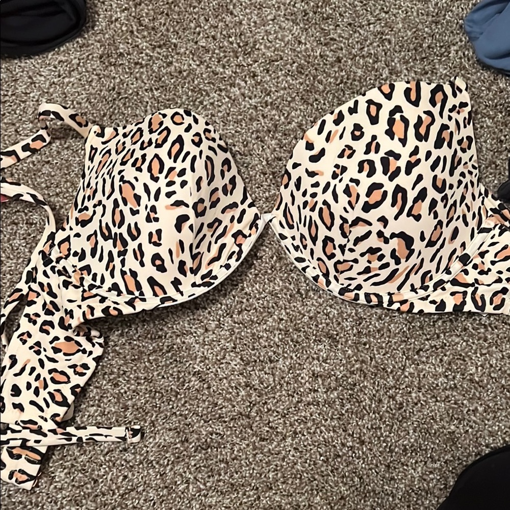 Shade & Shore Animal Print Bikini Top